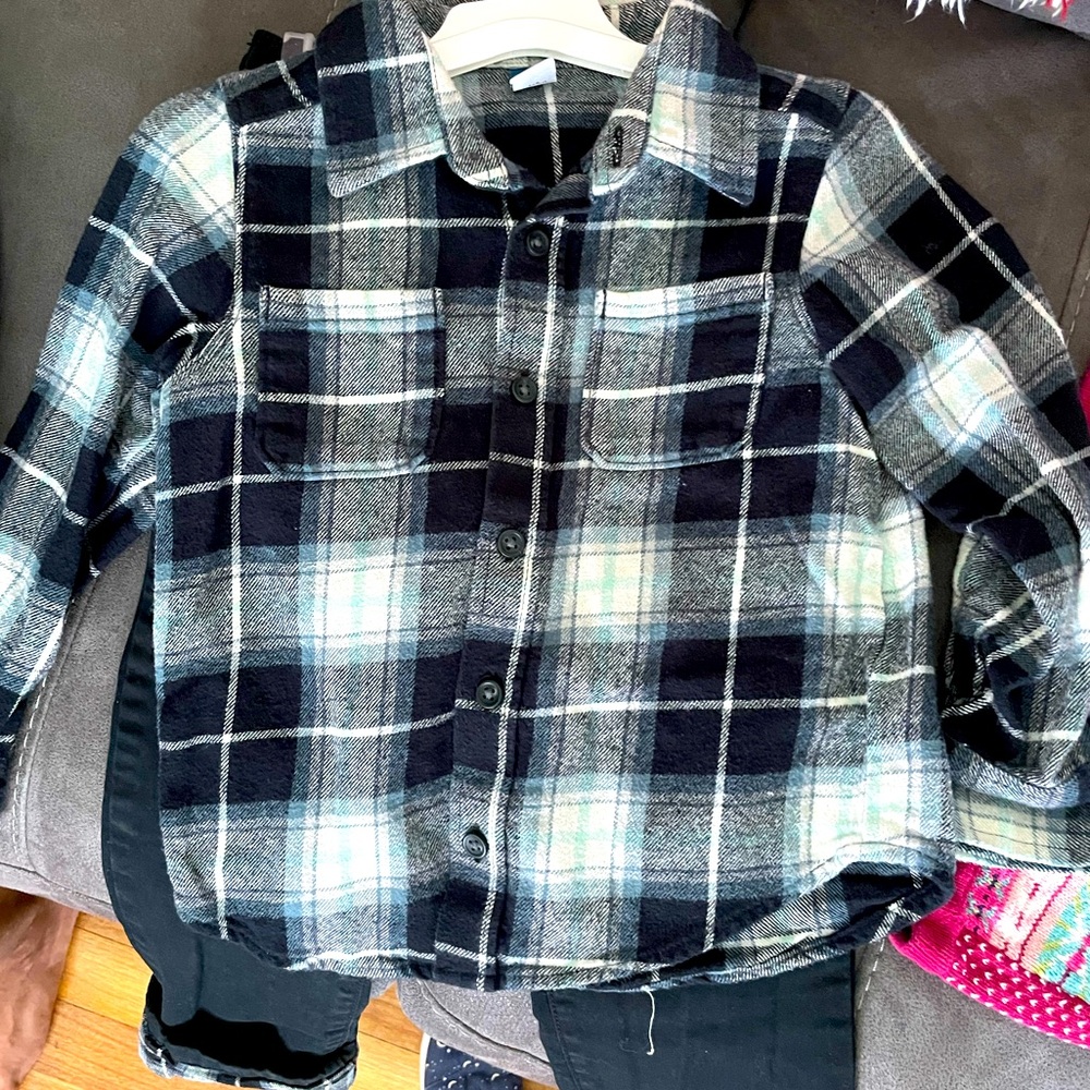 Flannel Set with lined pants 3T